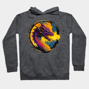 Fire Breathing Dragon - Cartoony Tabletop Dungeons & Dragons inspired High Fantasy Art of a Mythical Creature Hoodie